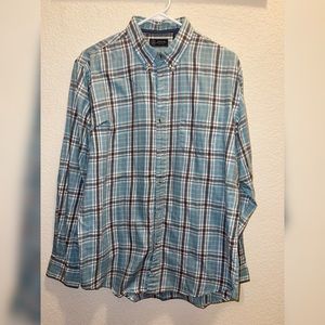 Mens Plaid Button Down